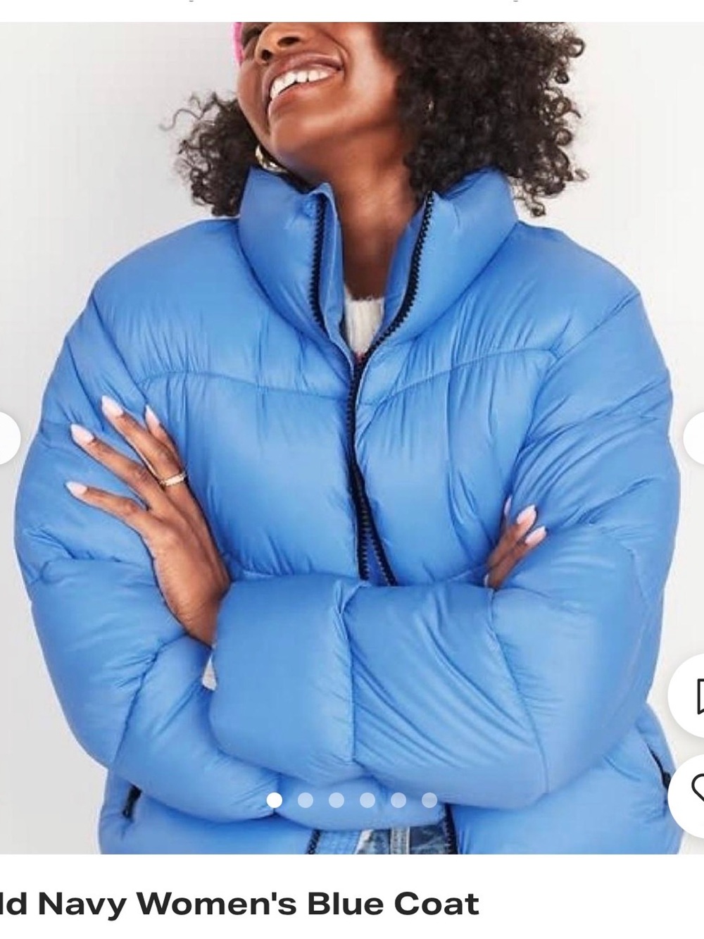 Old Navy Bright Blue Women's Puffer Coat